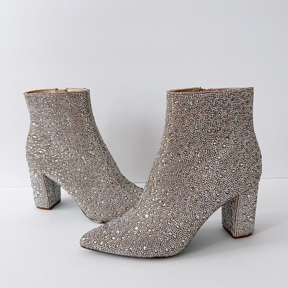 Betsey Johnson Shoes - Betsey Johnson Candy Rhinestone Booties
